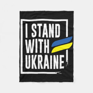 Ukrainian I Stand With Ukraine Fleece Blanket