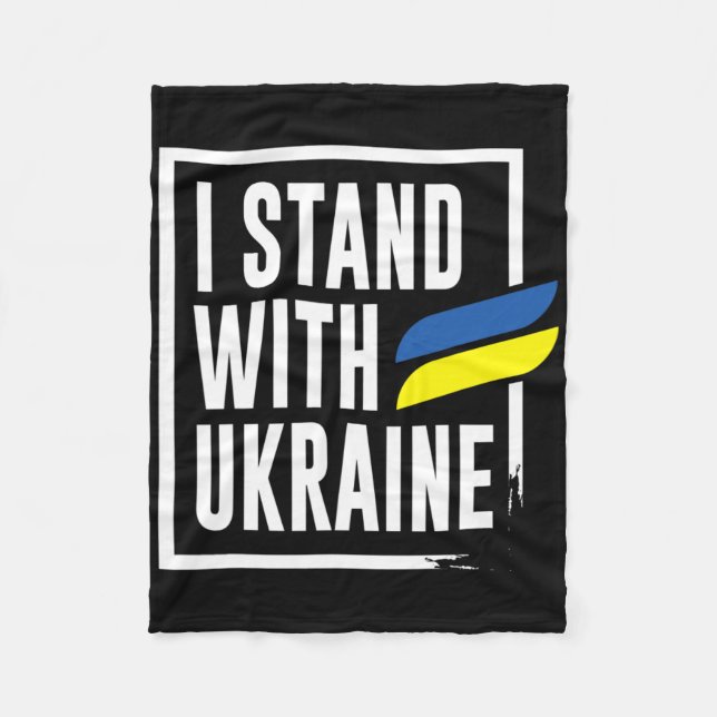 Ukrainian I Stand With Ukraine  Fleece Blanket (Front)