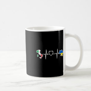 Ukrainian Italian Flag - Ukraine Italy Heartbeat Coffee Mug