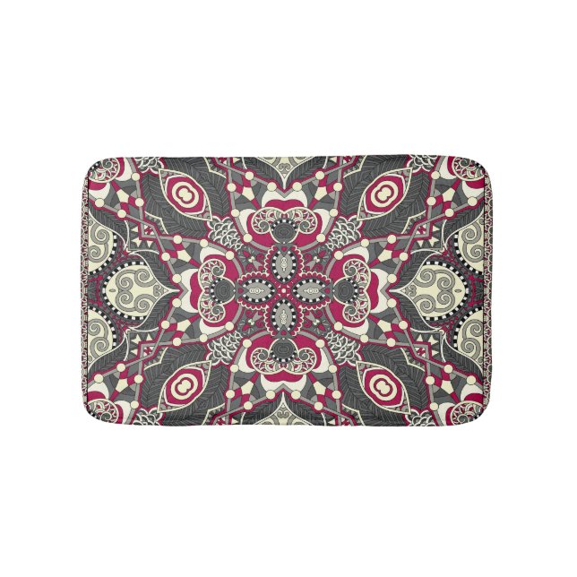 Ukrainian Karakoko: Silk Neck Scarf Design Bath Mat (Front)