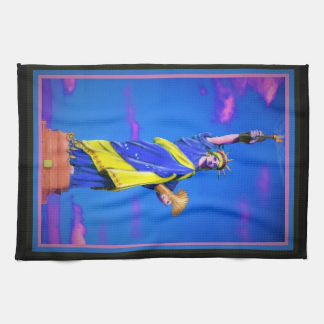 Ukrainian Liberty  Tea Towel (Horizontal)