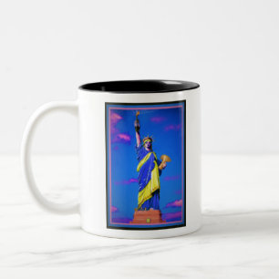 Ukrainian Liberty Two-Tone Coffee Mug