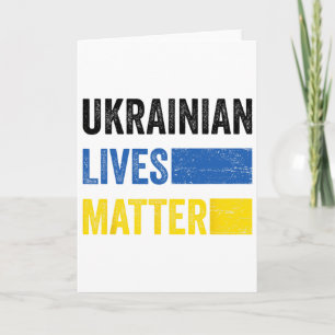 Ukrainian Lives Problem Flag Ukraine Lovers Ukrain Card