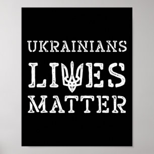Ukrainian Lives Problem Shirt Trident Ukraine Trum Poster