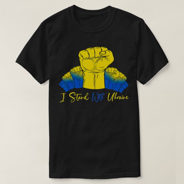Ukrainian Lover I Stand With Ukraine Support Ukrai T-Shirt (Design Front)