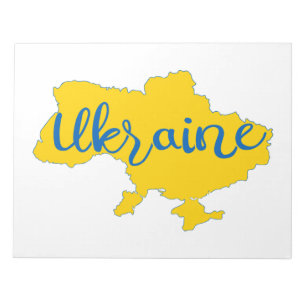 Ukrainian map and lettering notepad