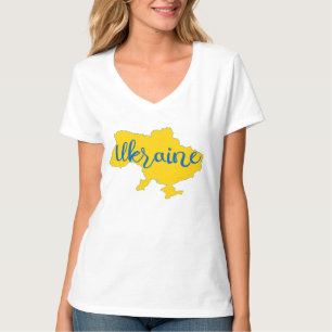 Ukrainian map and lettering T-Shirt