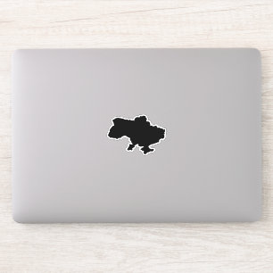 Ukrainian map in black colour