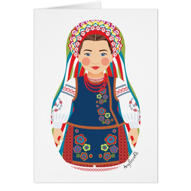 Ukrainian Matryoshka Card (Front)