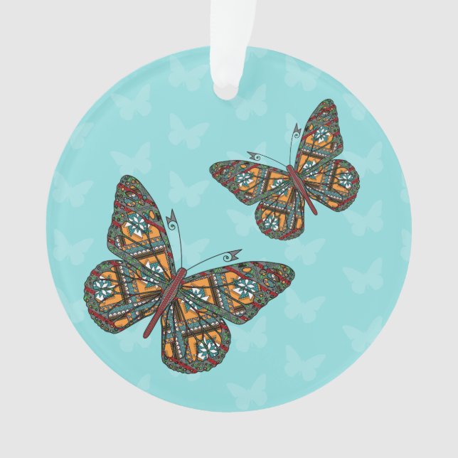 Ukrainian Monarch Acrylic Ornament (Front)