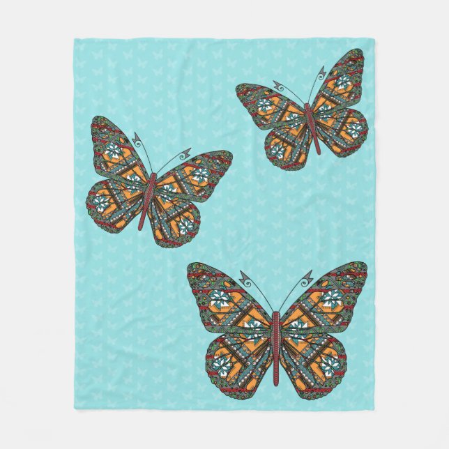 Ukrainian Monarch Fleece Blanket (Front)