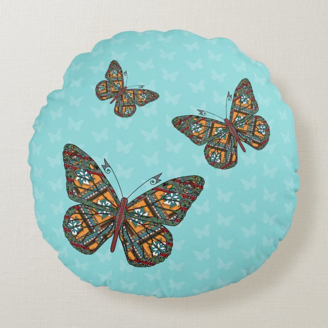 Ukrainian Monarch Round Pillow (Front)