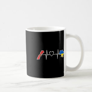 Ukrainian Moroccan Flag - Ukraine Morocco Heartbea Coffee Mug