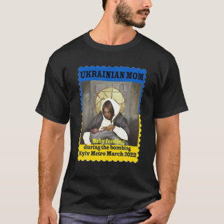 Ukrainian Mum Ukraine Postage Stamp Flag Pride Mot T-Shirt