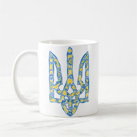 Ukrainian national emblem trident tryzub ethnical