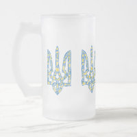 Ukrainian national emblem trident tryzub ethnical