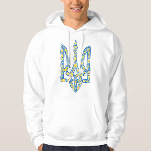 Ukrainian national emblem trident tryzub ethnical hoodie