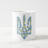 Ukrainian national emblem trident tryzub ethnical