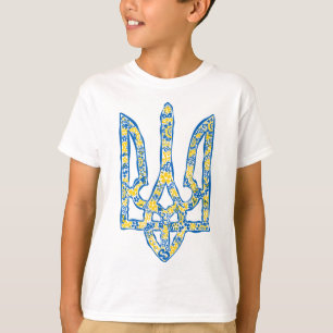 Ukrainian national emblem trident tryzub ethnical T-Shirt