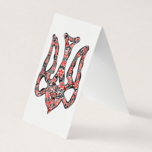 Ukrainian national emblem trident tryzub stylised