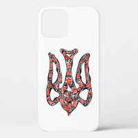 Ukrainian national emblem trident tryzub stylised