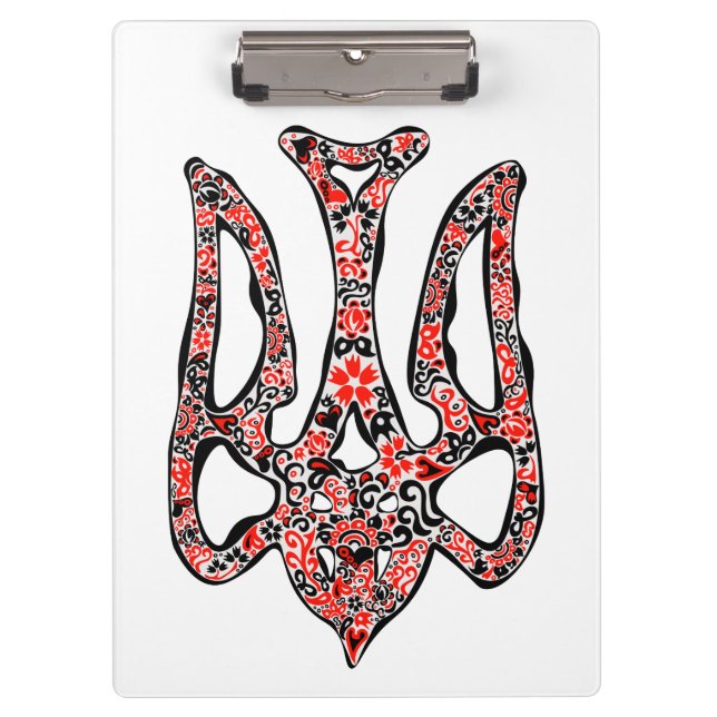 Ukrainian national emblem trident tryzub stylised clipboard (Front)