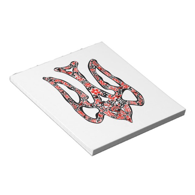 Ukrainian national emblem trident tryzub stylised notepad (Angled)