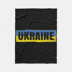 Ukrainian National Flag Vintage Ukraine Map Countr Fleece Blanket