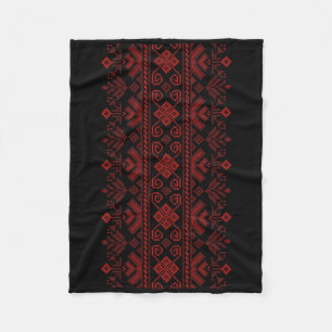 Ukrainian National Shirt Knitting Pattern 1 Fleece Blanket