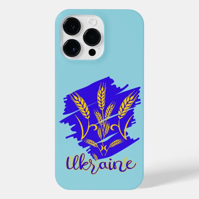 Ukrainian national symbol tryzub made of wheat ear iPhone case (Back)
