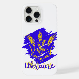 Ukrainian national symbol tryzub made of wheat ear iPhone 15 pro max case