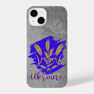 Ukrainian national symbol tryzub made of wheat ear iPhone 14 case