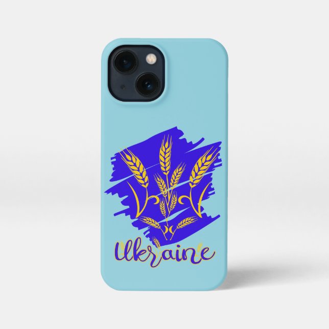 Ukrainian national symbol tryzub made of wheat ear iPhone case (Back)