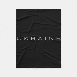 Ukrainian Patriotic Small Little Inscription Ukrai Fleece Blanket