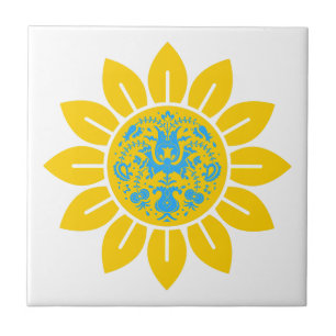 Ukrainian pattern in Sunflower Tile