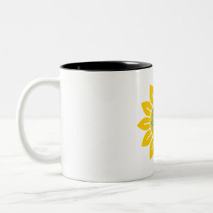 Ukrainian pattern in Sunflower Two-Tone Coffee Mug