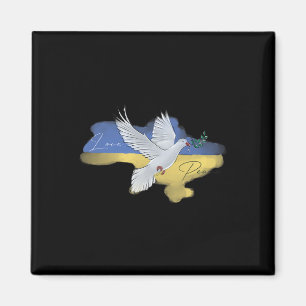 Ukrainian Peace Dove Flag Colors Blue Yellow Ukrai Magnet