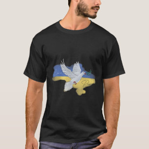 Ukrainian Peace Dove Flag Colors Blue Yellow Ukrai T-Shirt