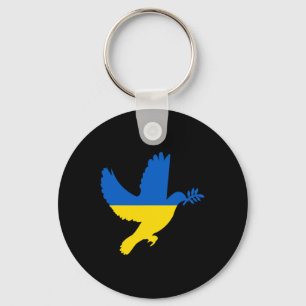 Ukrainian Peace Dove Key Ring