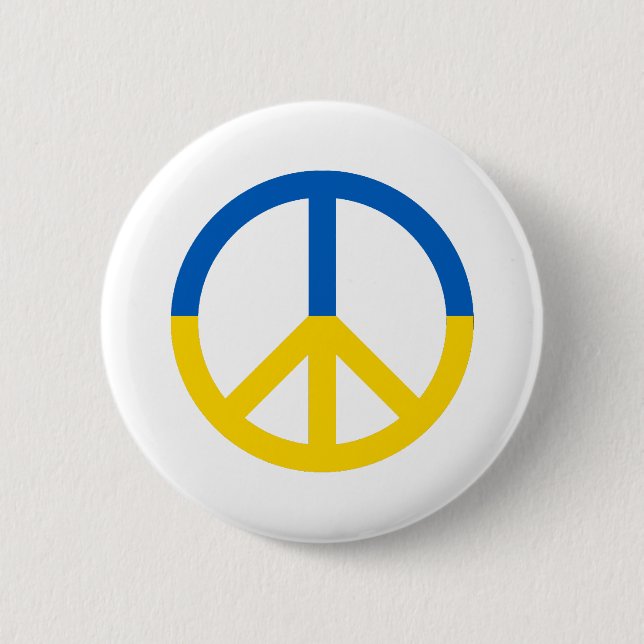 Ukrainian Peace Symbol 6 Cm Round Badge (Front)