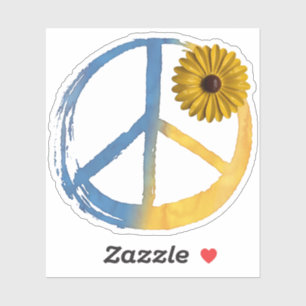 Ukrainian PEACE Symbol Sign Sunflower Ukraine War