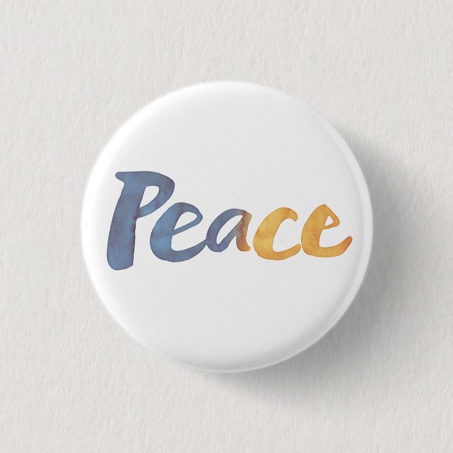 Ukrainian - PEACE Ukraine Anti-War Freedom         3 Cm Round Badge (Front)