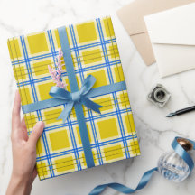 Ukrainian Plaid Blue And Yellow Gift