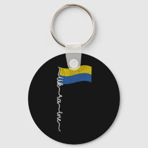Ukrainian Pride Flagpole--elegant Signature Flag D Key Ring