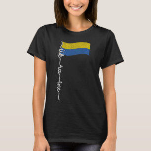 Ukrainian Pride Flagpole--elegant Signature Flag D T-Shirt