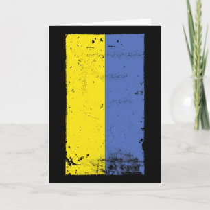 Ukrainian Pride Travel Vacation Ukraine Flag Card