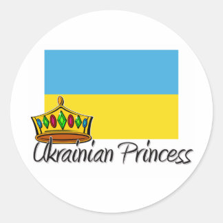 Ukrainian Princess Classic Round Sticker