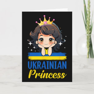 Ukrainian Princess Ukraine Girl Cute Ukrainian Fla Card