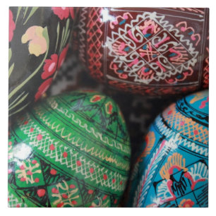 Ukrainian pysanky - easter eggs tile