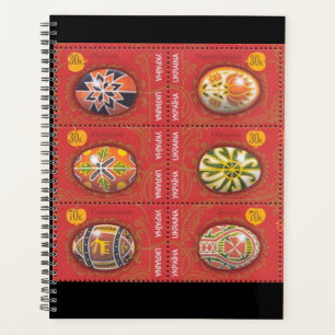 Ukrainian Red Pysanky Easter Eggs Planner